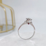 18K Gold Round Cut Natural Diamond Ruby 0.2 Carat Halo Ring