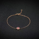 18K Gold Vintage Natural Ruby Sapphire Emerald Gemstone Diamond Bracelet
