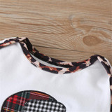 Baby Girl Leopard Santa Claus Long Sleeve Romper Baby Clothing In Bulk