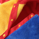 Baby Boys Hooded Long Sleeve Color Block Romper Wholesale Baby Clothes