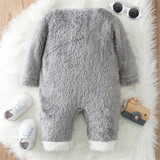 Baby Unisex Panda Furry Long Sleeve Cute Romper Baby Wholesale Clothes