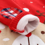 Kids Unisex Christmas Snowflake Fawn Pattern Sweater Baby Boy Christmas Outfit