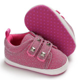 Baby Girls Rivet Magic Tape Casual Sneakers Girls Shoes Wholesale