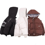 Boys Letter Printed Hooded Long Sleeves Cotton Coat Boy Clothing Wholesale