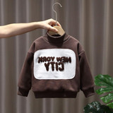 Boys New York City Letter Pattern High Neck Top Wholesale Boy Clothing