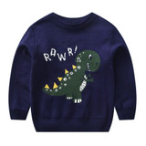 Boys Dinosaur Pattern Knitting Sweater Wholesale Clothing For Boys