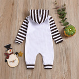 Baby Striped Thanksgiving Turkey Long Sleeve Romper Baby Clothes Wholesale Bulk