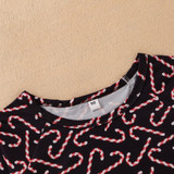 Unisex Christmas Candy Printed Sets Boys Casual Suits