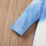 Baby Girls Polka Dot Collar Butterfly Tie Dye Romper Baby Wholesale Clothes