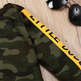 Baby Boys Camo Letter Printed Long Sleeve Wholesale Baby Rompers