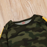 Baby Boys Camo Letter Printed Long Sleeve Wholesale Baby Rompers