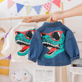 Boys Long Sleeve Cartoon Green Dinosaur Jacket Boys Boutique Clothing Wholesale Boys Long Sleeve Cartoon Green Dinosaur Jacket Boys Boutique Clothing Wholesale