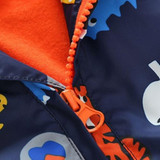 Boys Hooded Zipper Cartoon Animal Word Printed Jacket Boys Wholesale