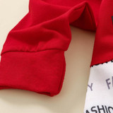 Boys Splicing Hooded Letter Printed Suits Wholesale Boys Suits