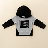 Boys Mama Letter Printed Hooded Suits Boys Clothes Wholesale