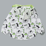 Boys Animal Printed Hooded Zipper Jacket Toddler Boys Cardigans