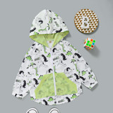 Boys Animal Printed Hooded Zipper Jacket Toddler Boys Cardigans