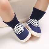 Baby Boys Solid Canvas Lace Up Sneakers Wholesale Toddler Shoes