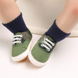Baby Boys Solid Canvas Lace Up Sneakers Wholesale Toddler Shoes