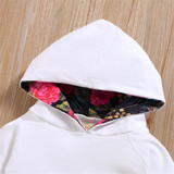 Baby Girls Floral Printed Hooded Long Sleeve Tracksuit Baby Wholesale