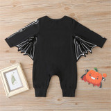 Baby Boys Skeleton Long Sleeve Bat Romper Wholesale Baby Rompers