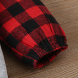Baby Boys Printed Letter Plaid Romper Baby Boutique Clothing Wholesale