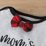 Baby Boys Printed Letter Plaid Romper Baby Boutique Clothing Wholesale