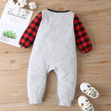 Baby Boys Printed Letter Plaid Romper Baby Boutique Clothing Wholesale
