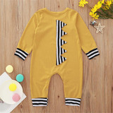Baby Unisex Cartoon Striped Long Sleeve Romper Wholesale Baby Cloths