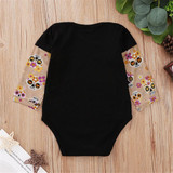 Baby Boys Letter Printed Splicing Long Sleeve Romper Cheap Bulk Baby Clothes