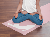 Stretching Cat - Blue & Pink