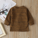 Boys Button Solid Long Sleeve Pocket Jacket