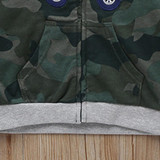 Boys Camo Cartoon Zipper Long Sleeve Hooded Jackets Wholesale