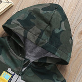 Boys Camo Cartoon Zipper Long Sleeve Hooded Jackets Wholesale