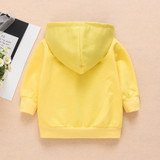 Boys Solid Dinosaur Cartoon Printed Zipper Hooded Jackets Wholesale