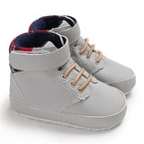 Baby Boys High Top Plaid Magic Tape Sneakers Wholesale Toddler Shoes