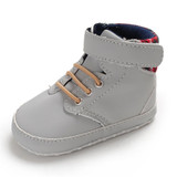 Baby Boys High Top Plaid Magic Tape Sneakers Wholesale Toddler Shoes