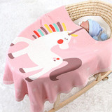 Baby Cute Unicorn Cartoon Cotton Baby Blankets Wholesale