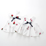Baby Girls Embroidered Flower Watermelon Suspender Skirt