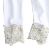 Girls Sparkling Solid Color Elastic Waist Pants