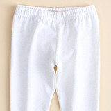 Girls Sparkling Solid Color Elastic Waist Pants