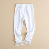 Girls Beaded Lace Elastic Waist Pants