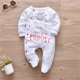 Baby Polka Dot Letter Printed Long Sleeve Romper Baby Polka Dot Letter Printed Long Sleeve Romper