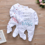 Baby Polka Dot Letter Printed Long Sleeve Romper Baby Polka Dot Letter Printed Long Sleeve Romper