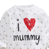 Baby Letter Printed Long Sleeve Rompers