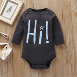 Baby Letter Printed Long Sleeve Rompers