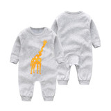 Baby Giraffe Animal Print Long-sleeve Romper