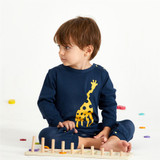 Baby Giraffe Animal Print Long-sleeve Romper