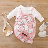 Baby Elegant Cartoon Long Sleeve Jumpsuit
