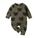 Baby Cartoon Animal Printed Long Sleeve Casual Rompers